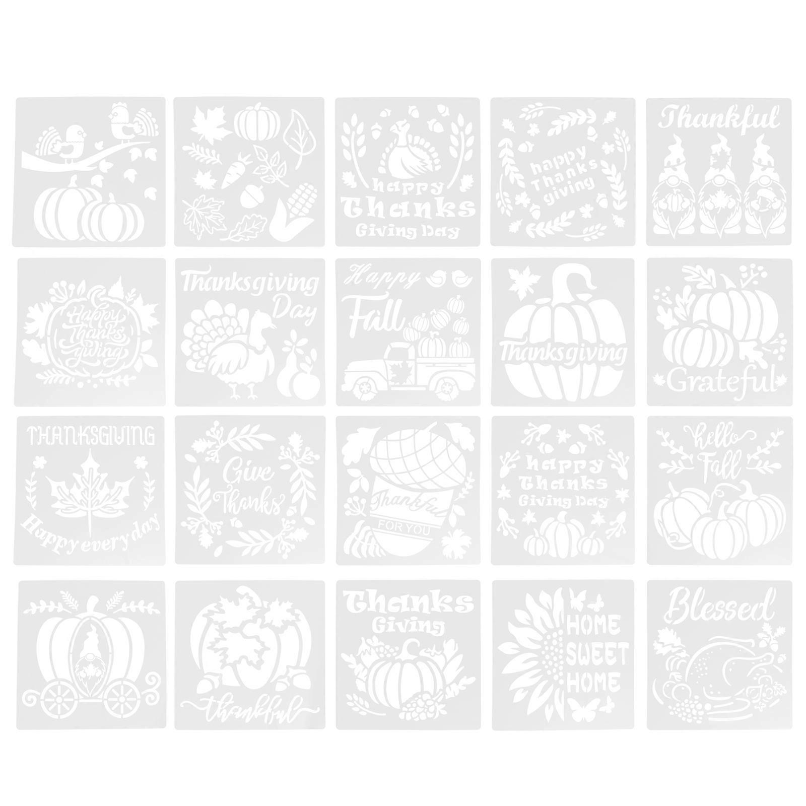 20 Reusable Art Painting Templates for Home Decoration with Beautiful Patterns and Premium Plastic