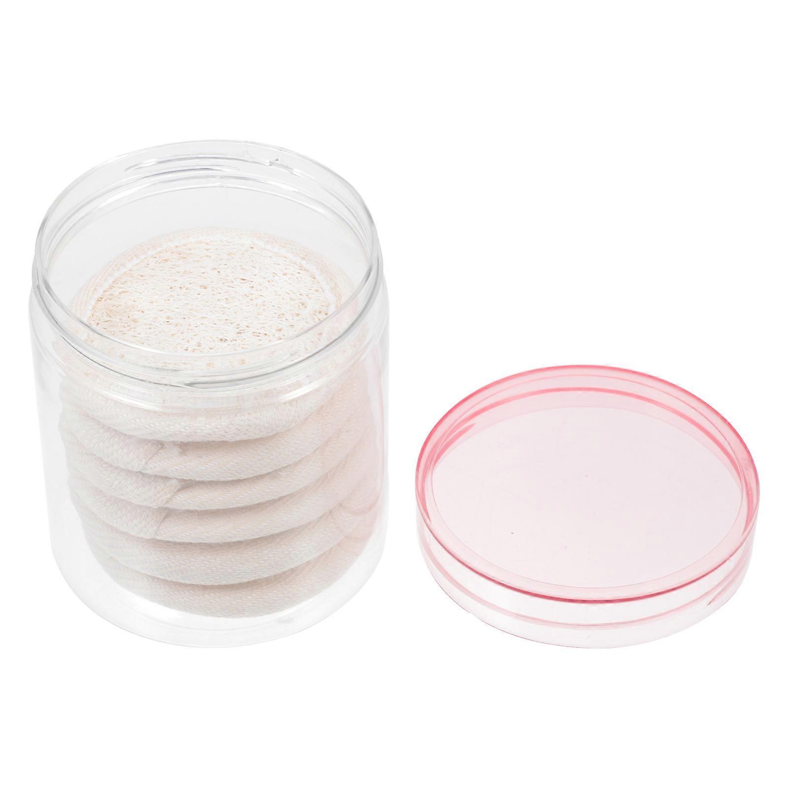 Natural Exfoliating Face Pad Removing Makeup Face Washing 6Pack Yellow