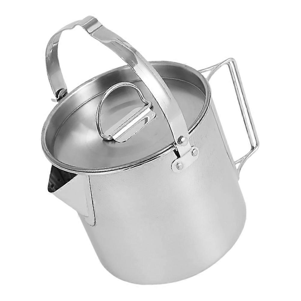 Lightweight Durable Boiling Pot for Outdoor Cooking, Multi Functional Teapot for Hiking and Travel Picnics with Efficient Heat Distribution