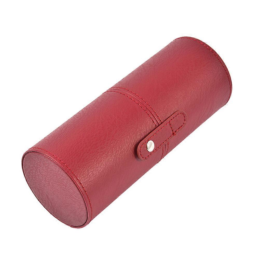 Makeup Brush Pot Desktop Organization For Grooming Utensils Dark Red 1Set