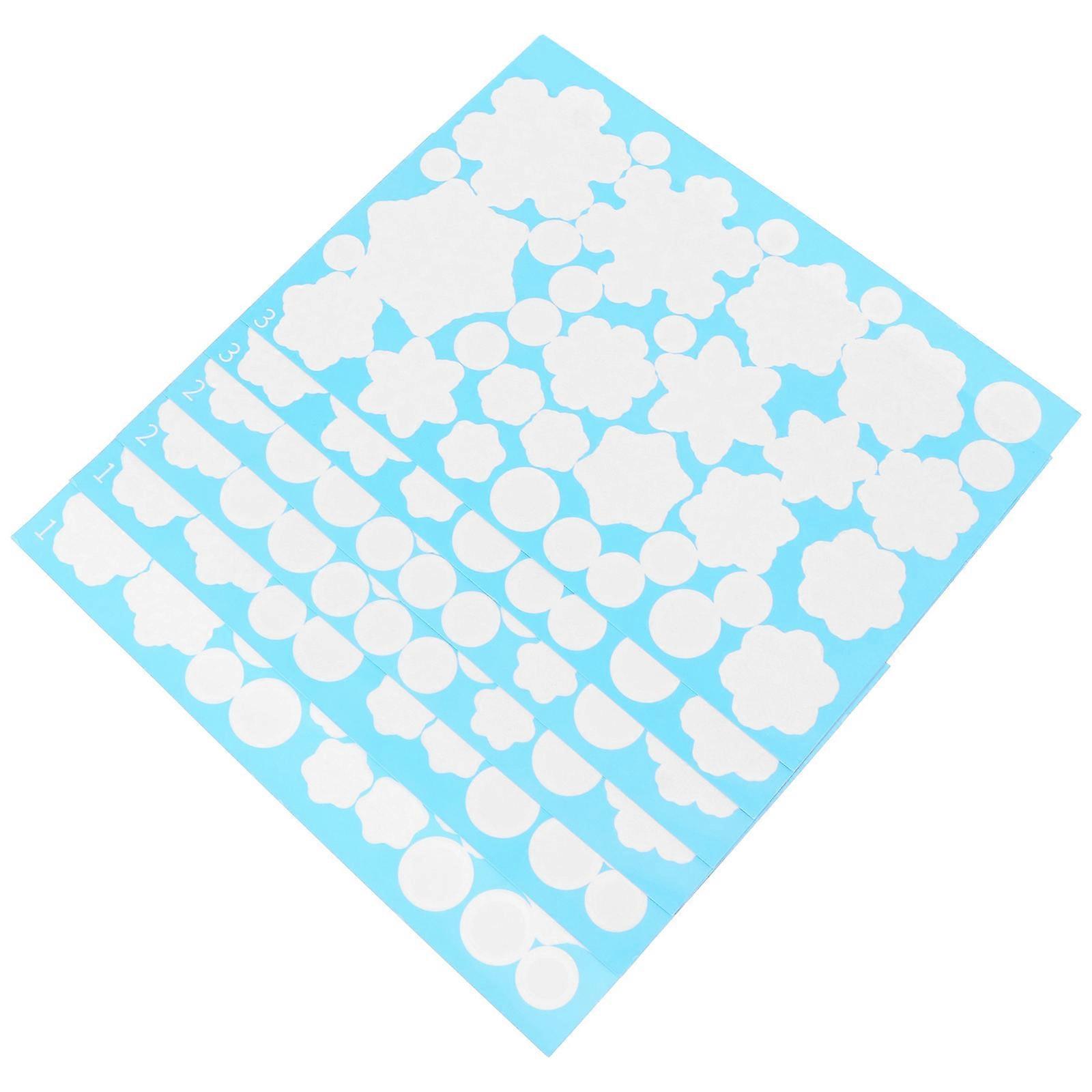 Self Adhesive Snowflake Stickers Decorative Sticker Suitable For Christmas Party Decoration 30x20cm Realistic Design 6 Sheets