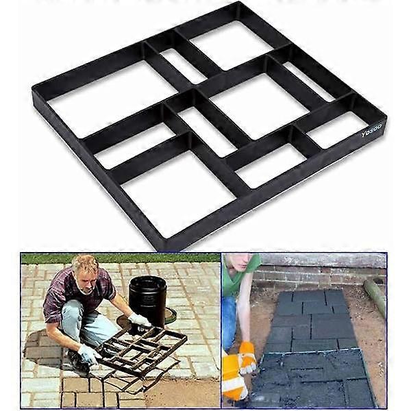 Garden Casting Mold in Concrete, Reusable Iron Casting Mold for Concrete, Casting Mold for Concrete Slabs, 45 x 40 x 4 cm