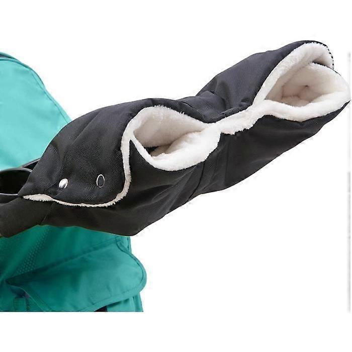Stroller Gloves, Stroller Hand Protector, Winter Stroller Hand Muff Antifreeze Warm Soft Gloves(Black)