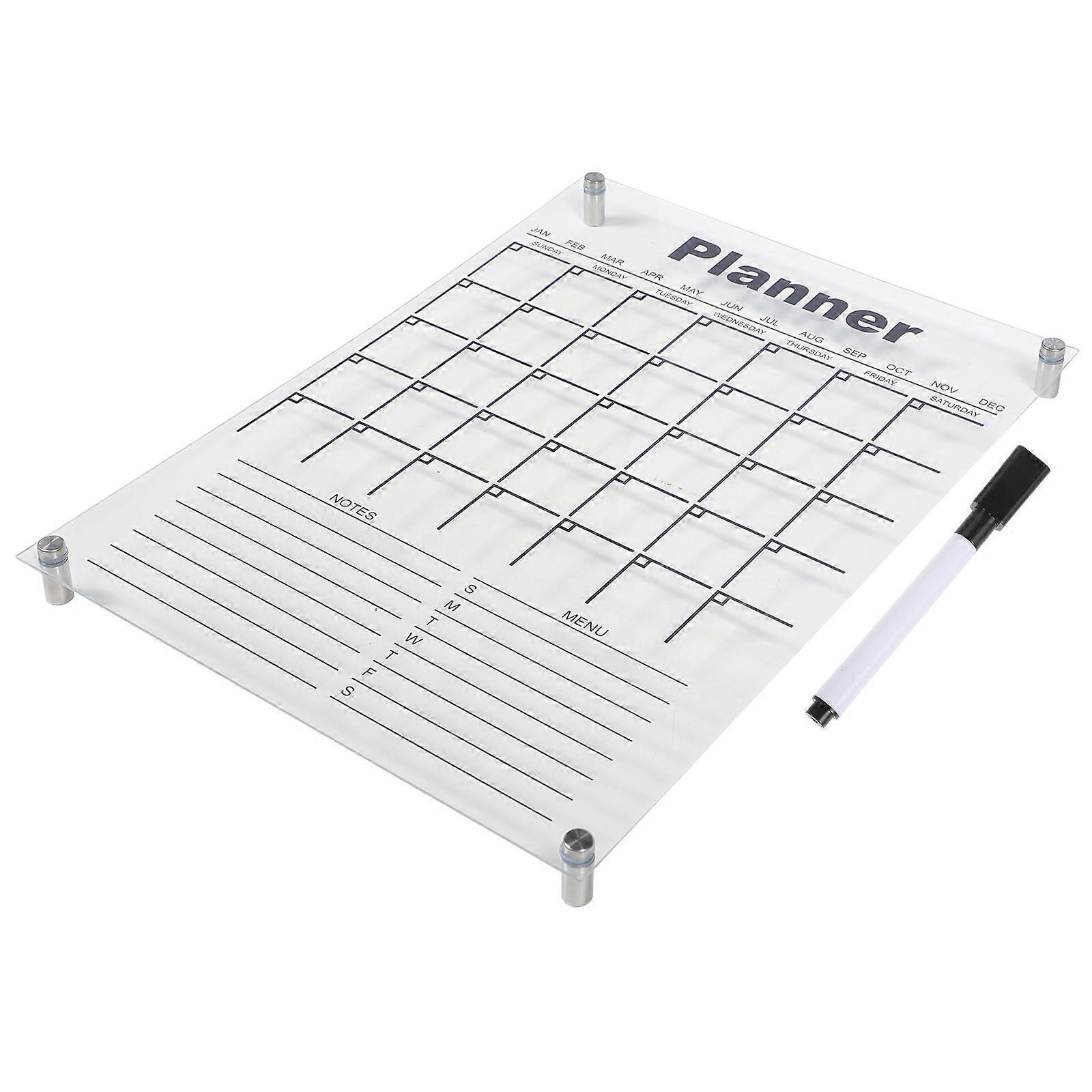 Small Whiteboard Transparent Board Living Room Kitchen Entryway 16.51x11.67in Displaying Information 1Set