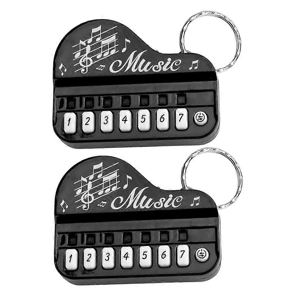Electronic Keyboard Piano Keychain for Decoration 2Pcs Mini Keyring Charm