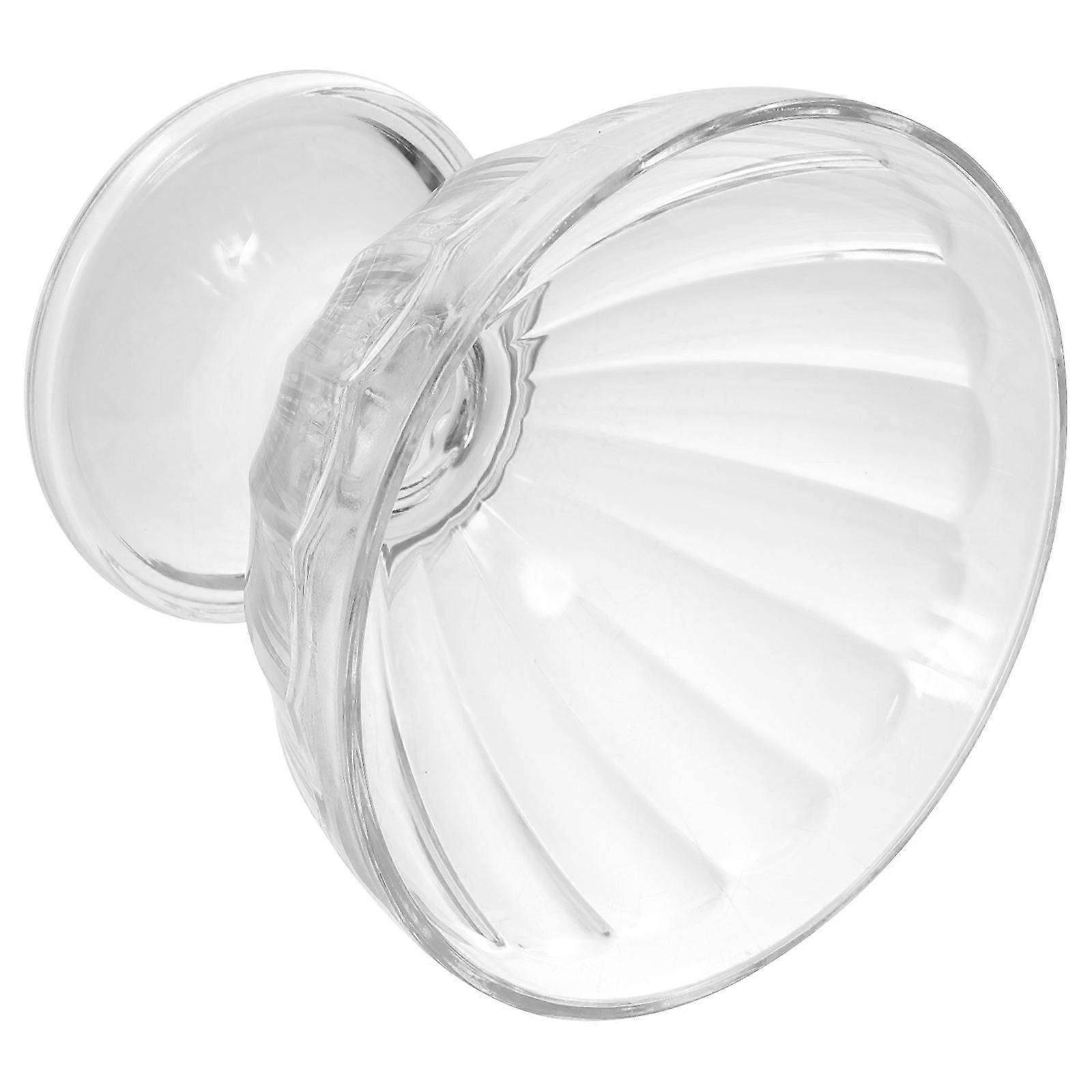 Small Dessert Bowls Acrylic Ice Cream Cups General Users Transparent Stable Base 1Pair