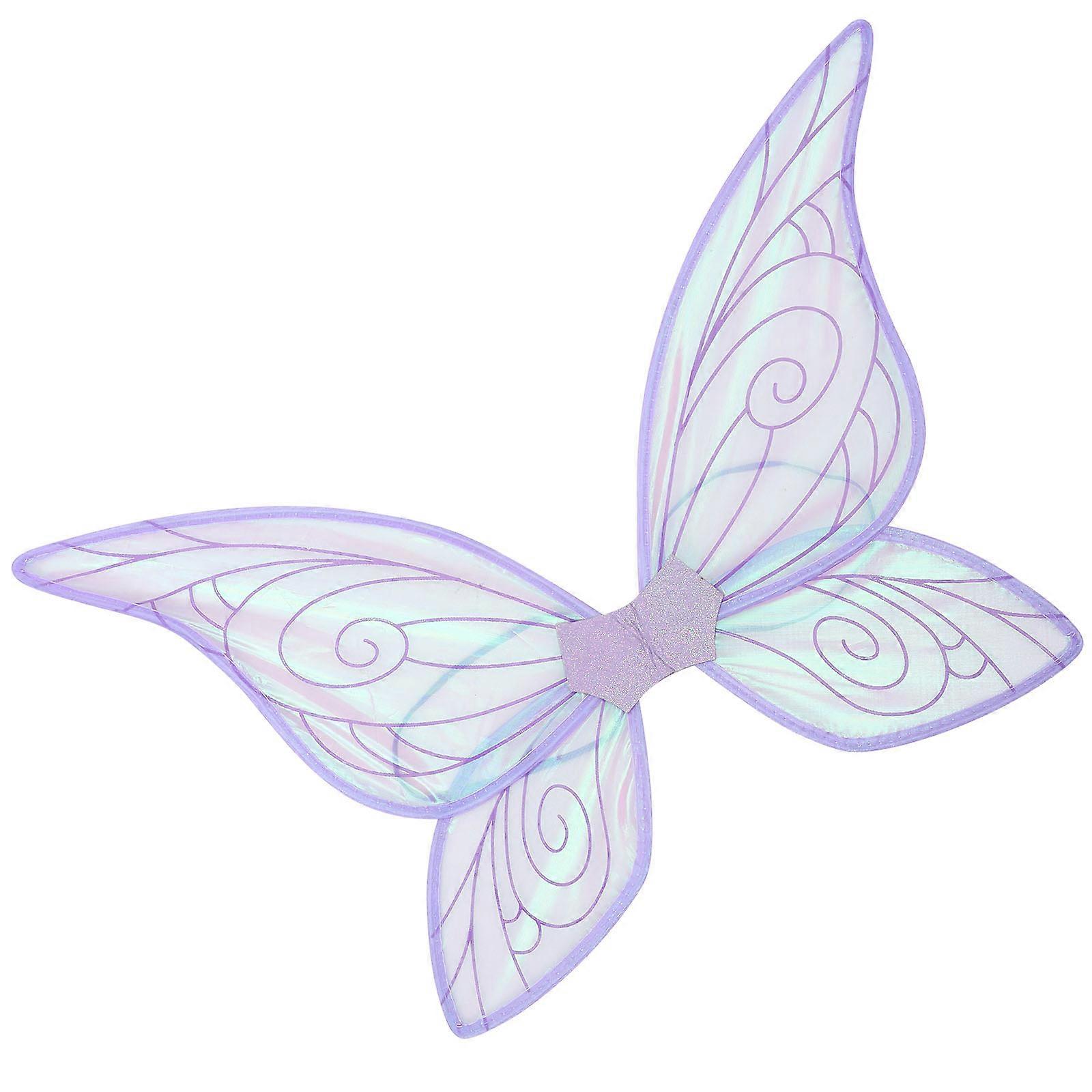 Butterfly Wing Fairy Wing Ornament Cosplay Children Adults Purple Lighting 1Set