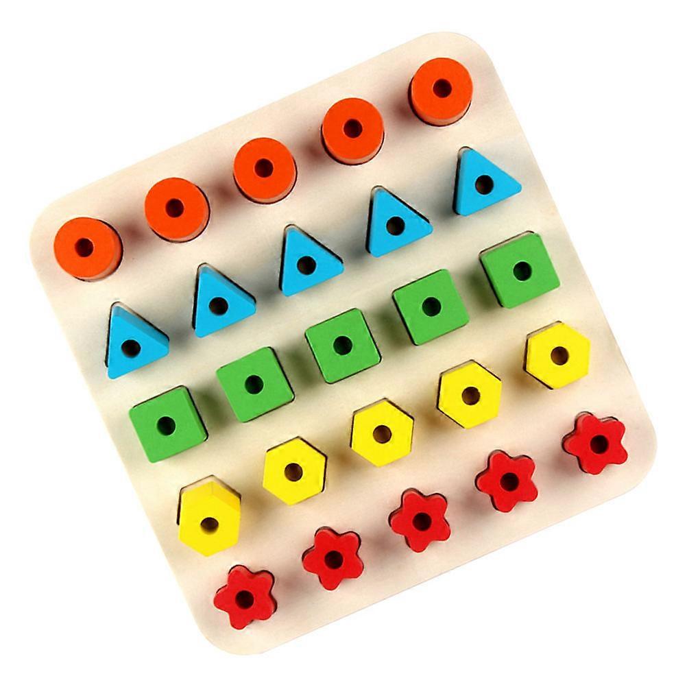 Educational Shape Matching Plaything For Kids Assorted Color Attention Training 1 Set
