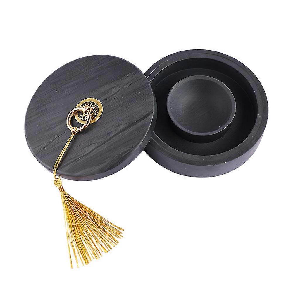 Chinese Calligraphy Supplies Lidded Inkstone Suitable For Beginners 10x10CM Moisturizing Ink Function 1Pack