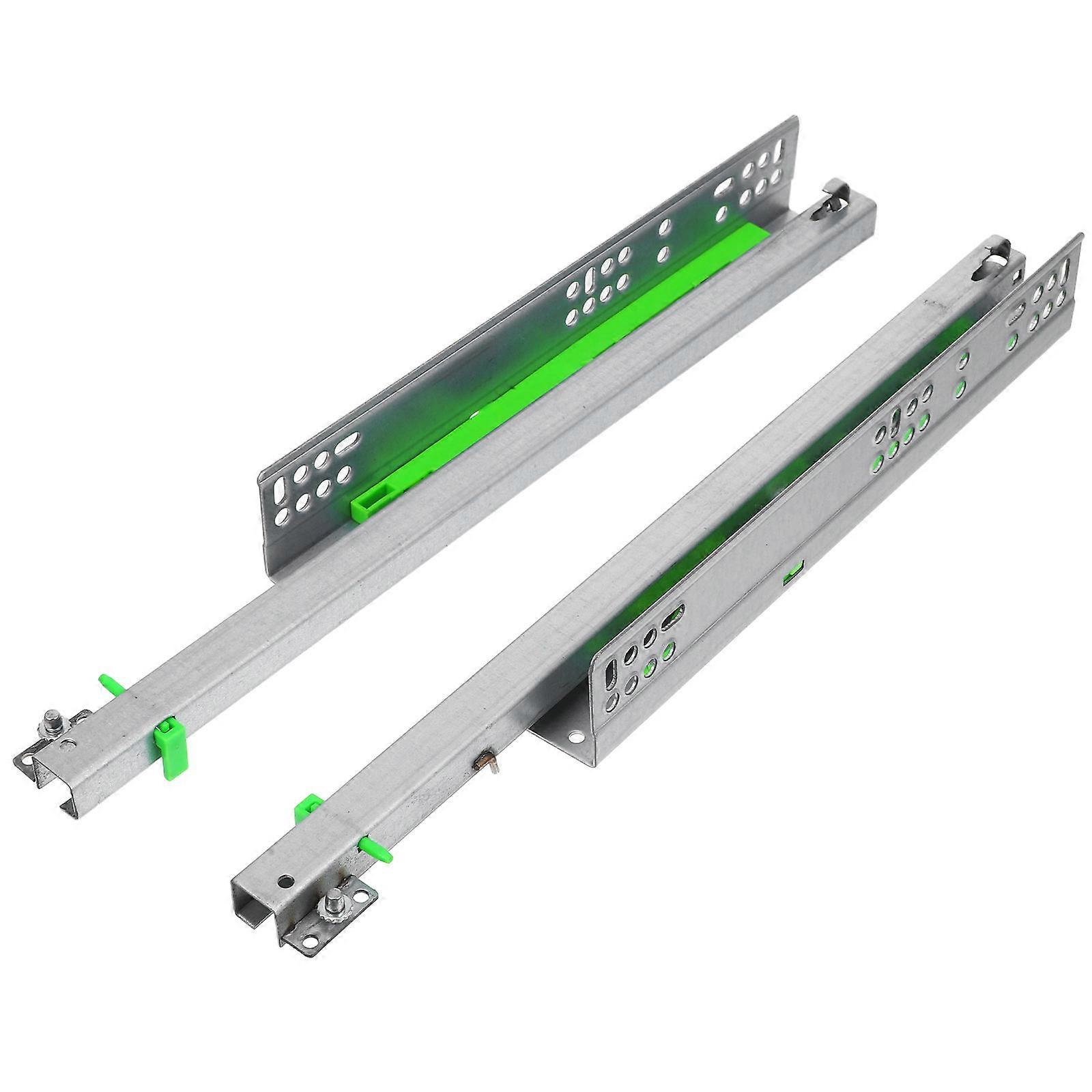 Metal Drawer Glides Designed For Cabinets 16 Inch Length In Silver With Frictionless Operation And Low Noise 1 Pair