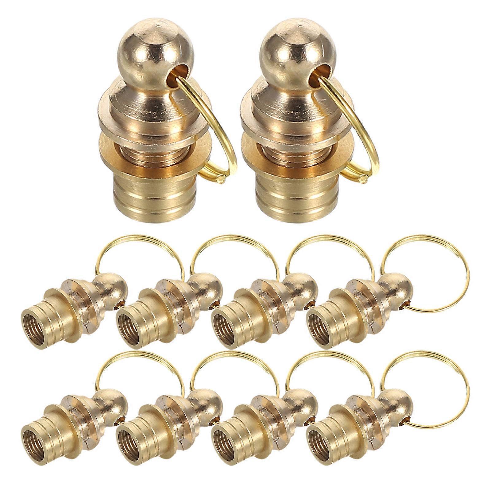 Golden Brass Screw Clasps for Necklace and Bracelet Making with Durable Barrel Connector 10pcs