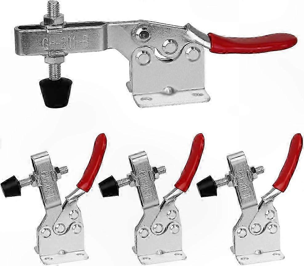 4-Pack Vertical Clamping Vises with Horizontal Base, 90 kg Capacity