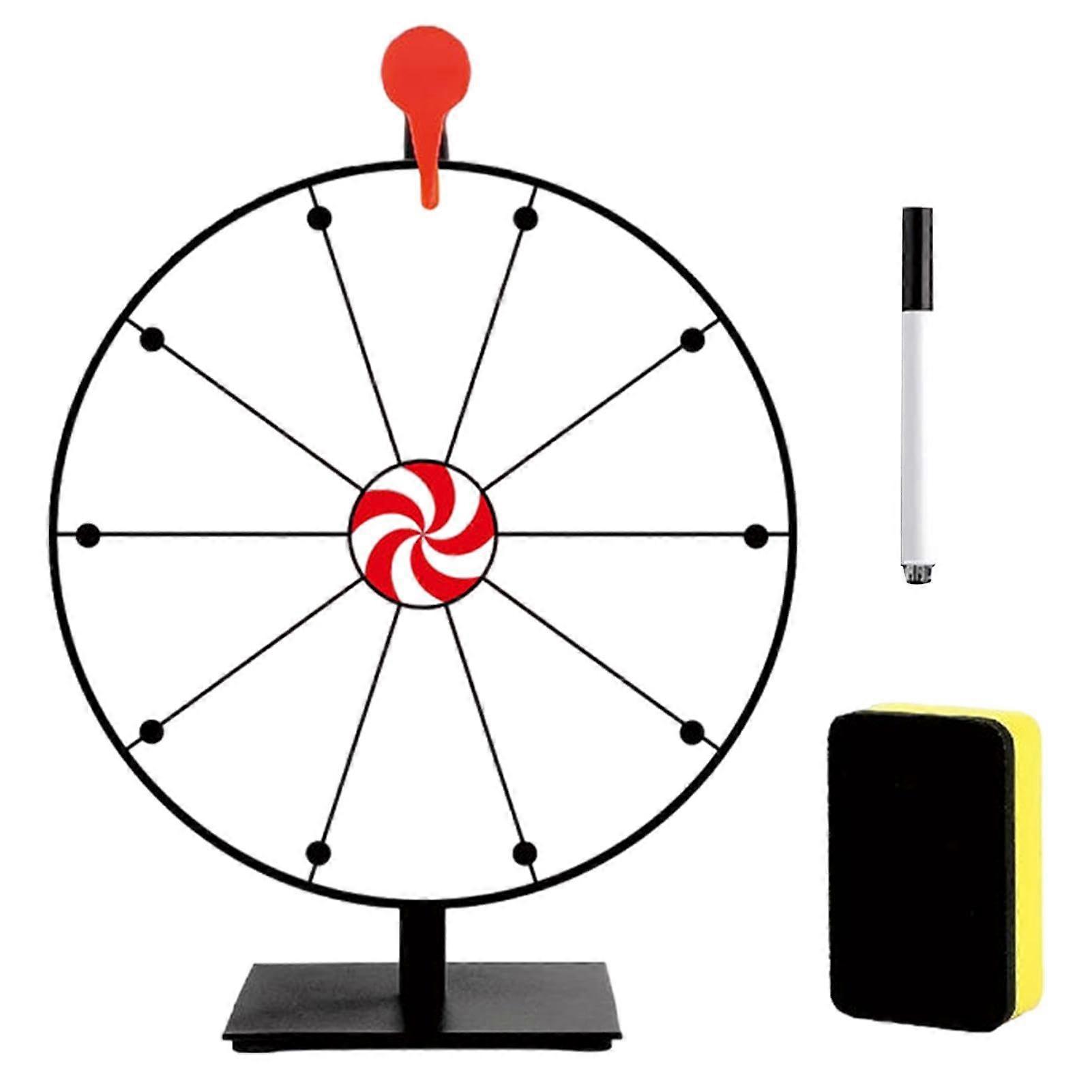 Spinning Game 30cm Color Wheel with 10 Slots for Lottery and Party Word Games