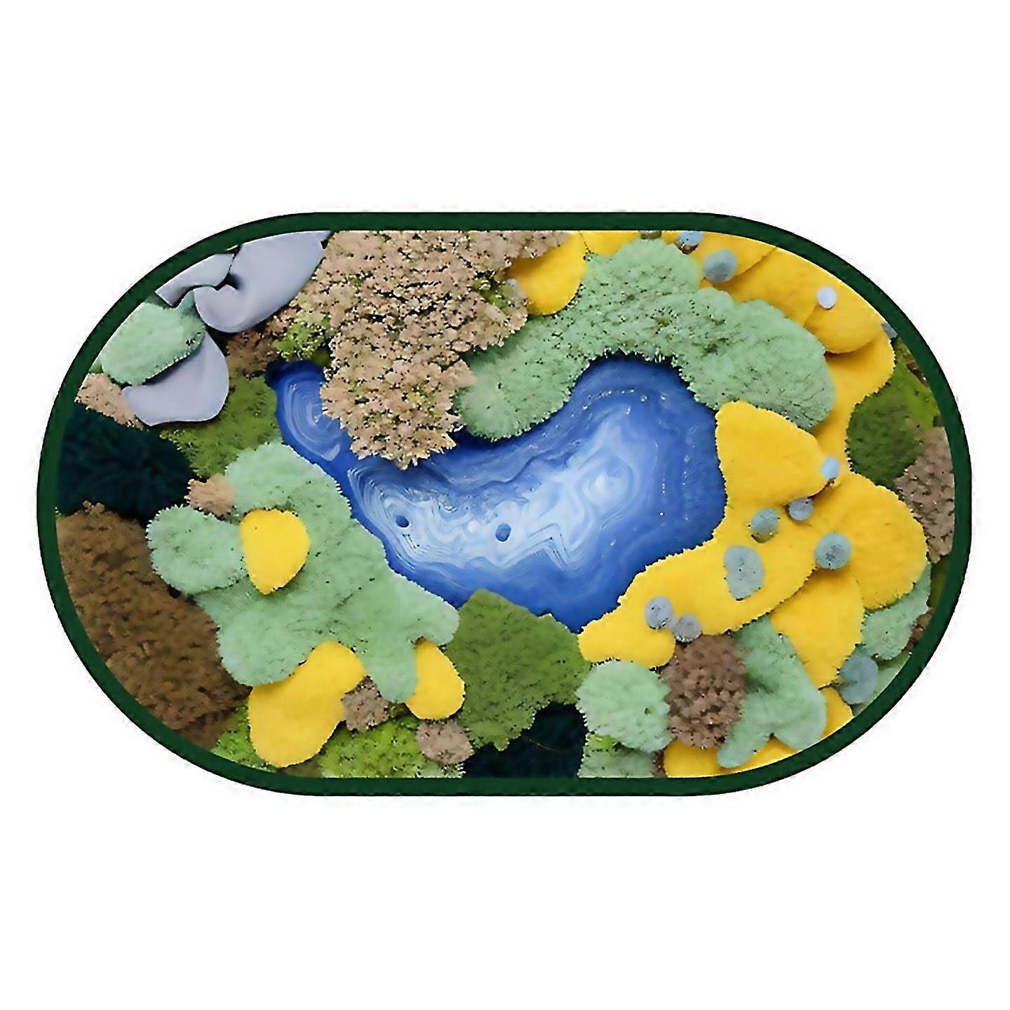 For printed fiber carpet door mat bathroom decoration 60 x