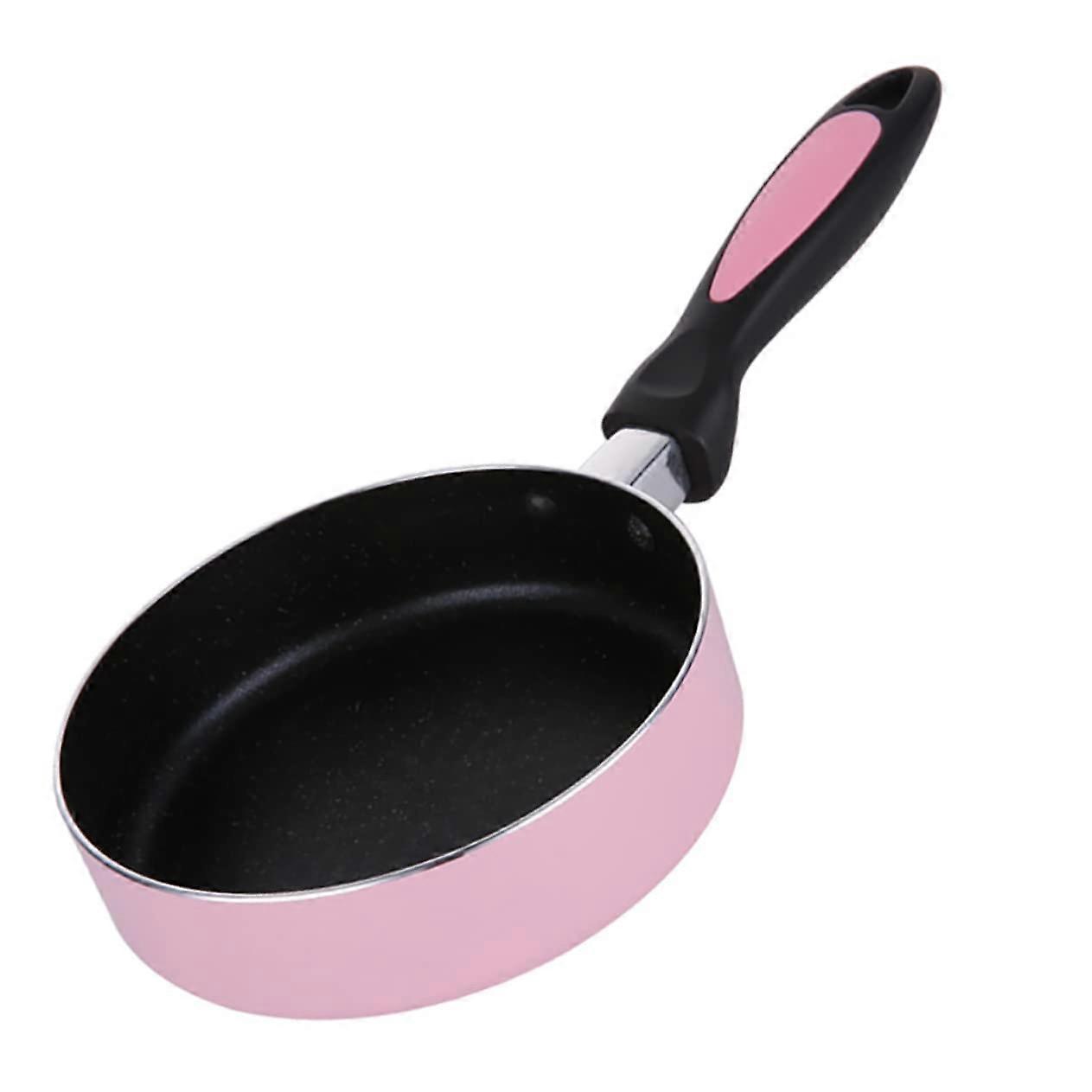 Frying Pan Non-Stick Induction Hob Compatible Pink Mini Pan With Even Heat Distribution
