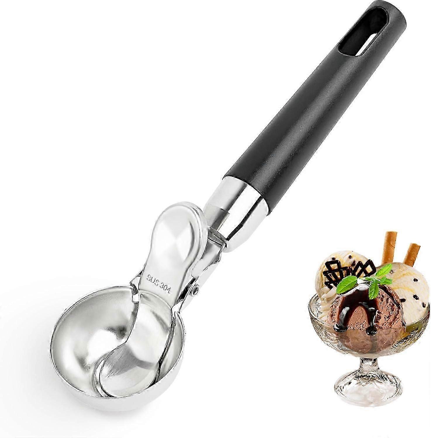 Ice Cream Scoop, Ice Cream Scoop with Ejector, Polished Stainless Steel Ice Cream Scoop, Ice Cream Scoops for Ice Cream