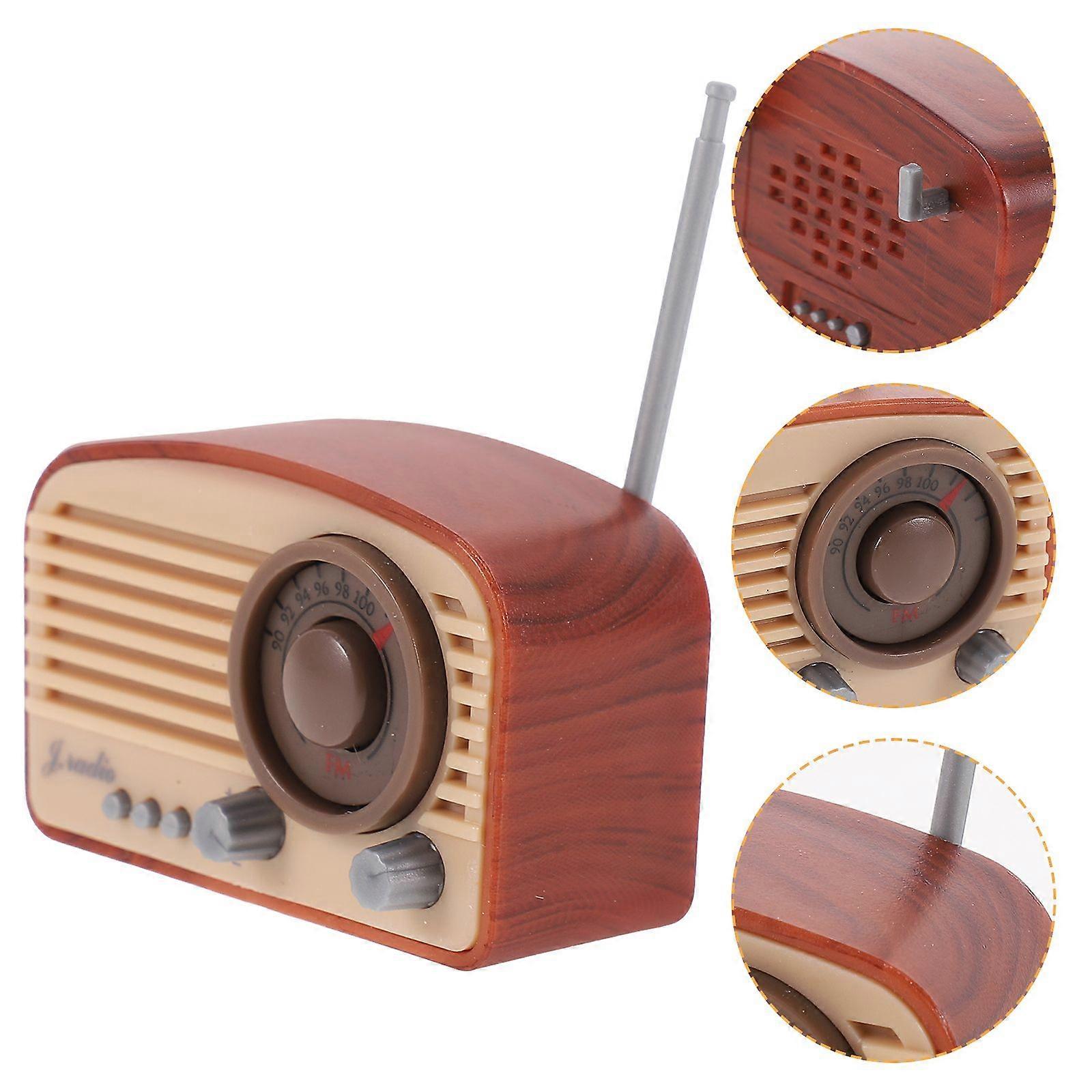 Miniature Radio Model Vintage Style Radio Figurine Simulation Radio Model Mini Radio Craft