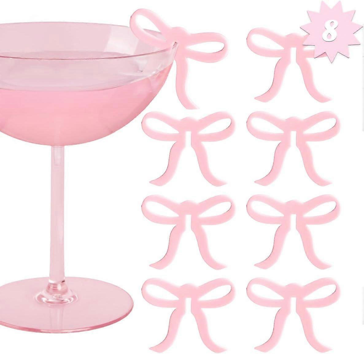8pcs Bow Drink Markers - Party Accessories