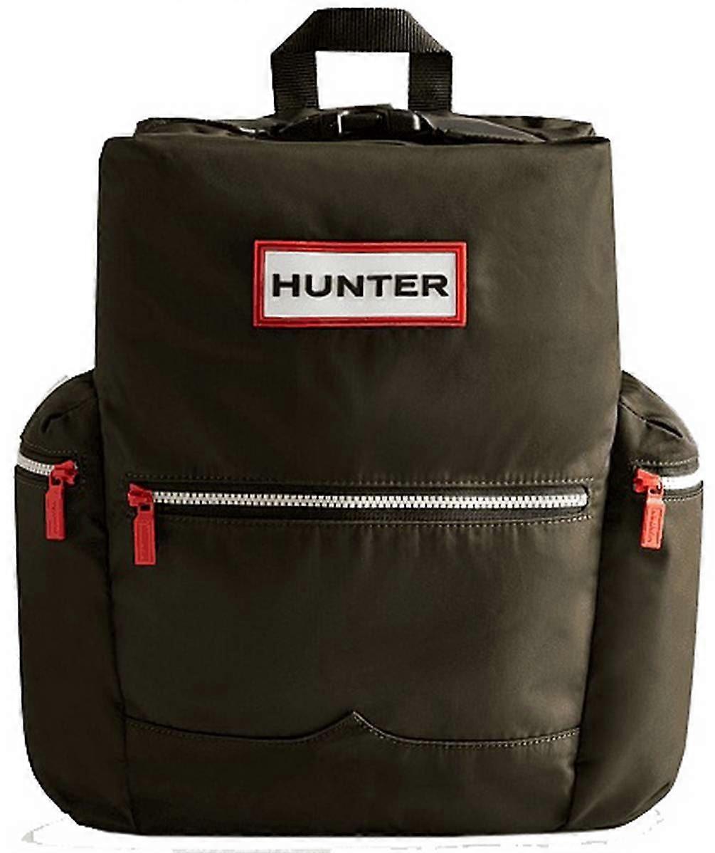 Hunter Nylon Large Topclip Backpack - Dark Olive Green