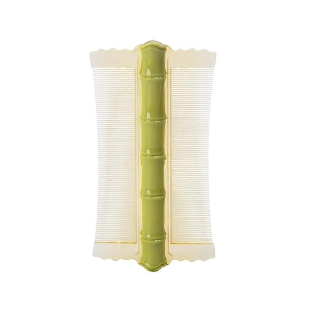 Lice Comb Double-Sided Flea and Nit Removal Comb for Adults and Kids, Fine Tooth Bamboo Hair Grooming Tool in Green