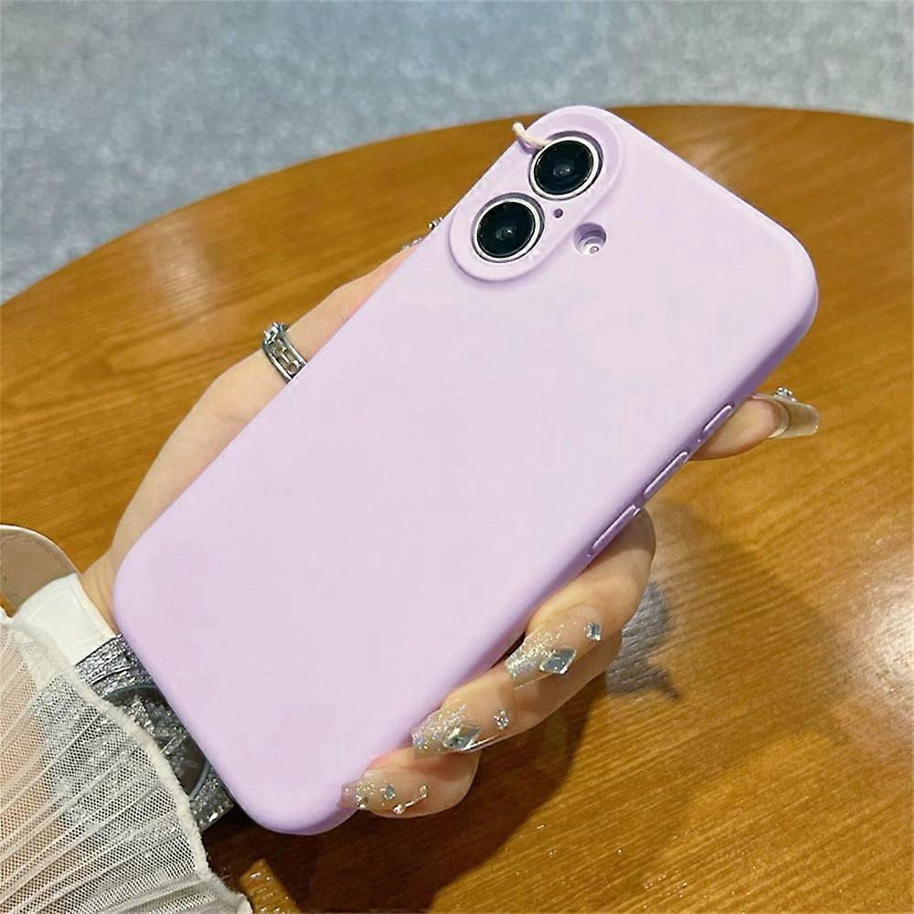 Compatible For iPhone 16 Case Precise Cutouts Liquid Silicone + PC Phone Cover with Camera Touch Control Button