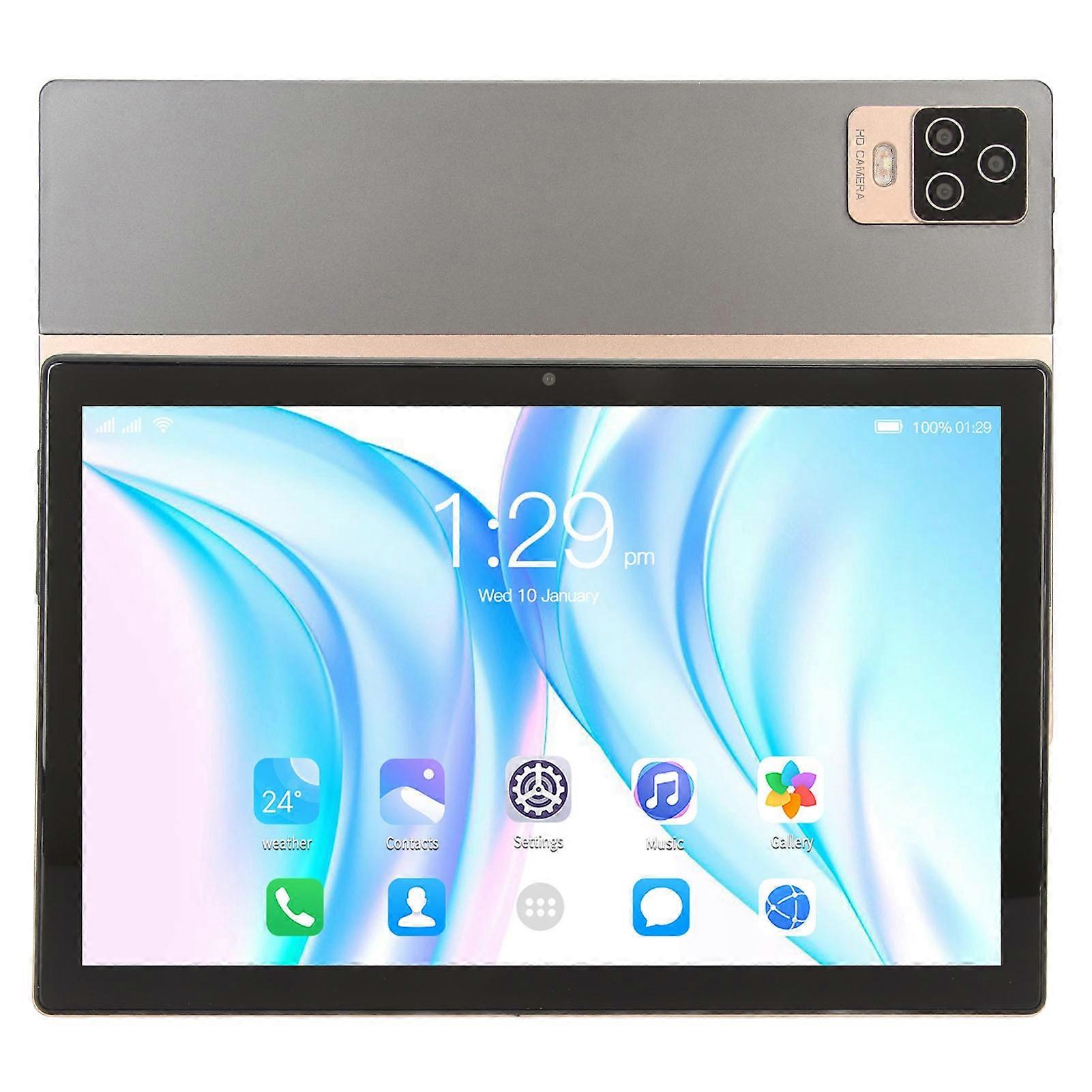 10.1 Inch Android 12 Tablet 8GB RAM 256GB Gold EU Plug