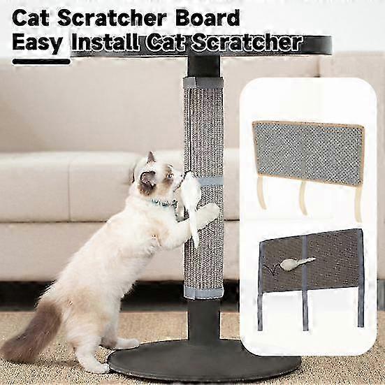 2025 Cat Scratcher Pad with Mouse Toy Natural Sisal Cat Nail File Scratching Pad Protect Furniture Legs Easy Install for Table Leg