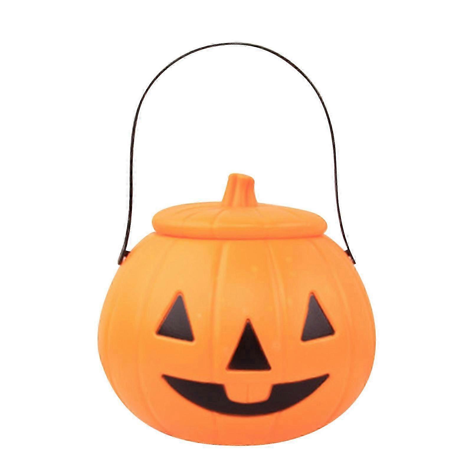 Halloween Pumpkin LanternIndoor Decorations Lightened Pumpkin Candy Storage