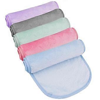Lot de 5 chiffons démaquillants en microfibre, lavables, 40 x 20 cm, visage réutilisable