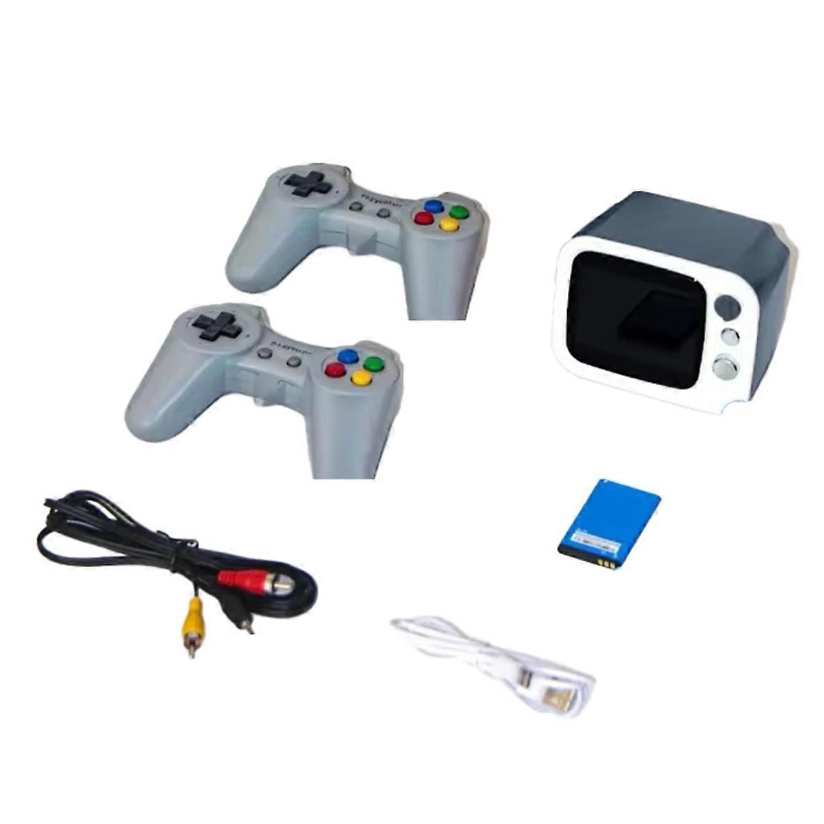 H7 Retro Small TV Video Handheld Game Console 3.5-Inch HD Screen 740 Games Dual Gamepad Handheld Video Game Console Gray