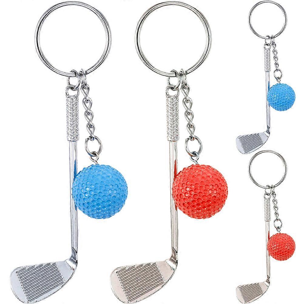 4pcs Golf Ball Keychain Sports Keychains Car Key Chain Backpack Charms Party Favors