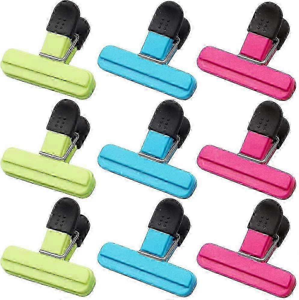 Bag Clips for Food Storage 9pcs 3colours