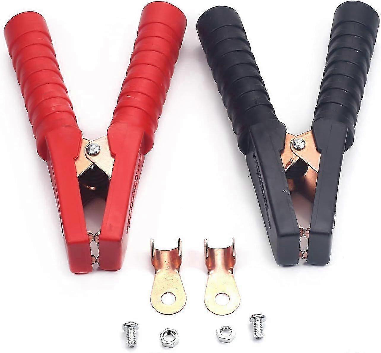 High quality  2Pcs 300A Heavy-Duty Insulated Alligator Clips Battery