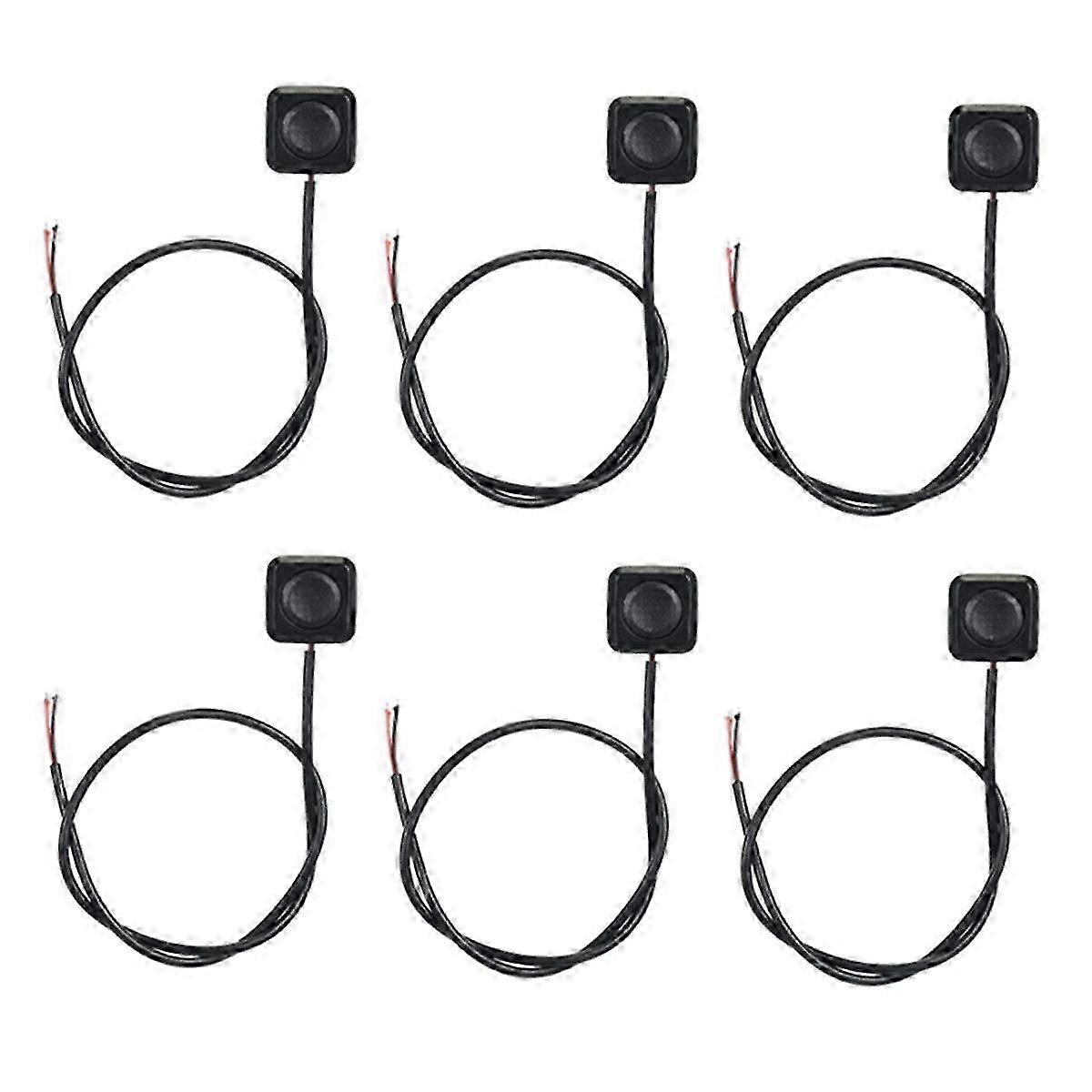 Improved 6-Piece Momentary Switch Set: Surface-Mounted Mini Button Switch with On-Off Function for 12V & 24V Vehicles