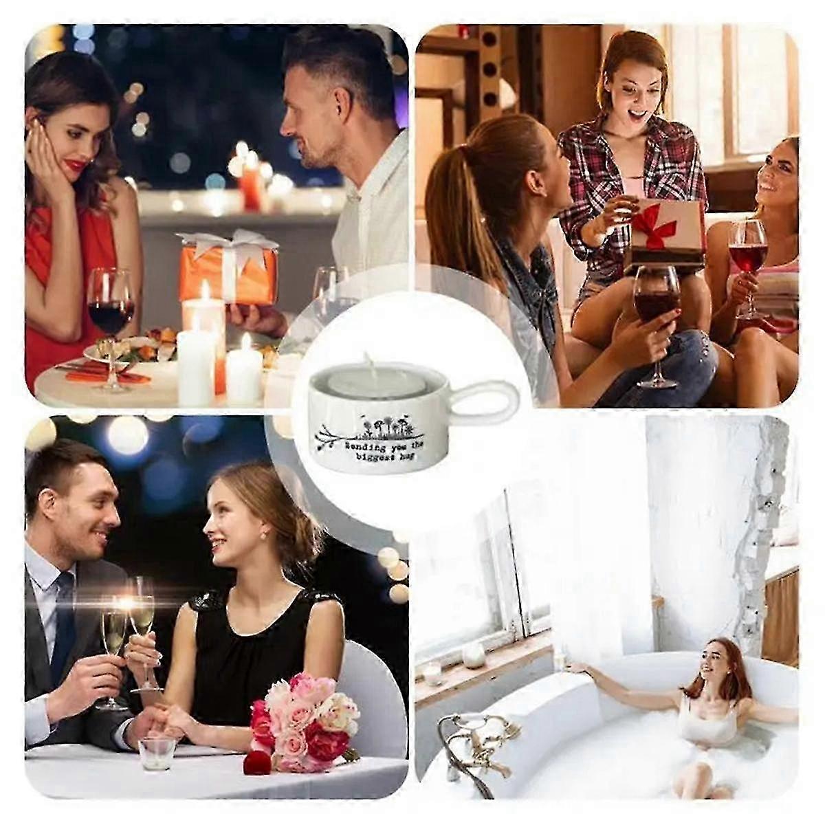 Candle Stand with Decorative Handle and Resin Base for Table Centerpiece & Home Lighting