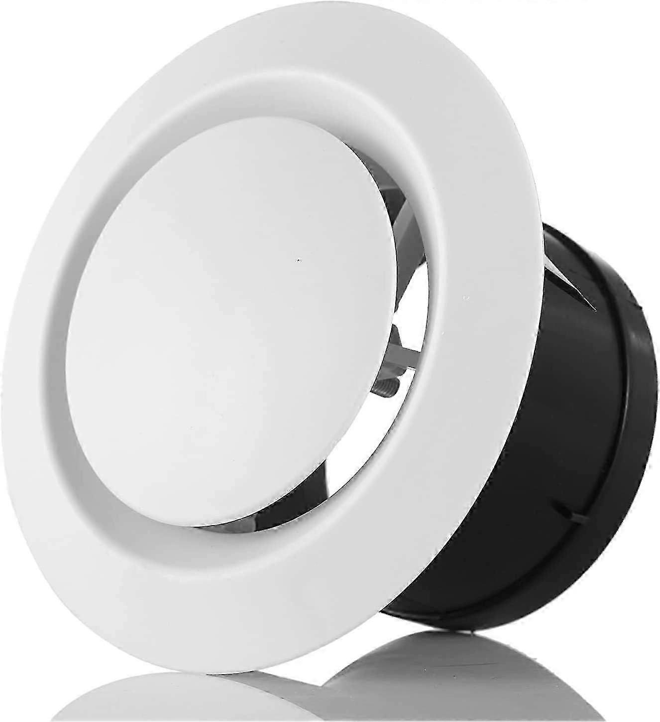 75mm White Disc Valve, Adjustable ABS Ceiling or Wall Vent Cover, Round Air Vent Grille for Exhaust Fan, Pipe Fan
