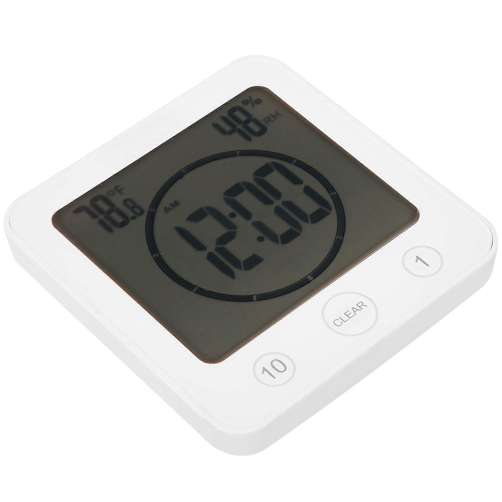 Digital Display Thermometer White Outdoor Garden Waterproof Temperature Meter with Hook