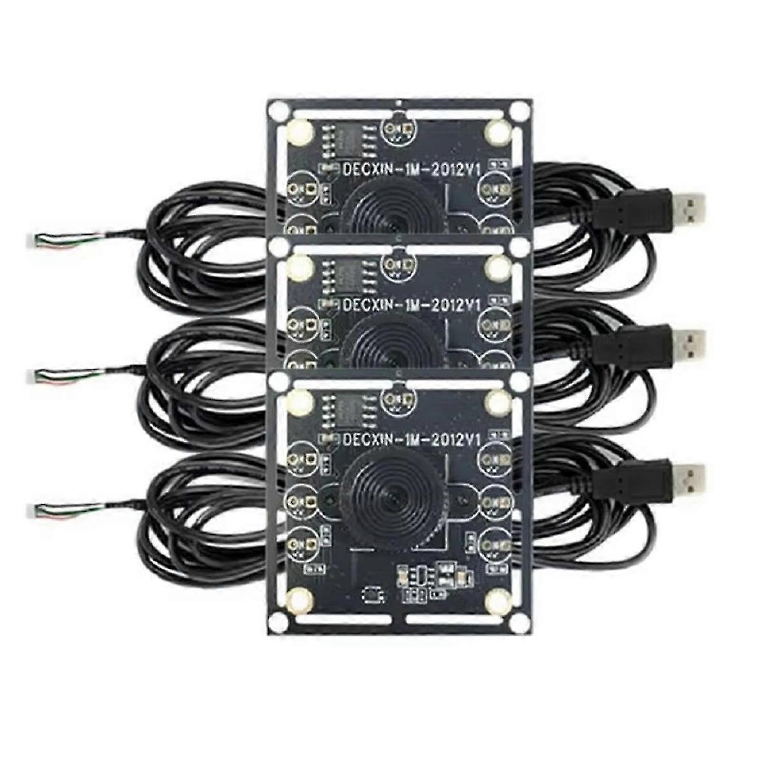 New 3PCS 100 Degree Camera Module 1MP OV9732 1280x720 USB Free Driver Manual Focus with 3+2 Meter Cable for WinXP/7/8/10
