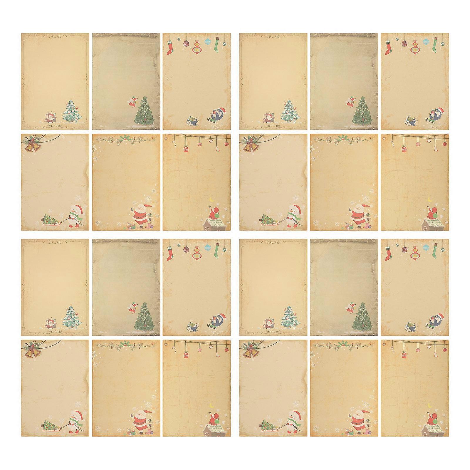 Antique Christmas Kraft Papers Writing Papers for Writing Use 60Pcs