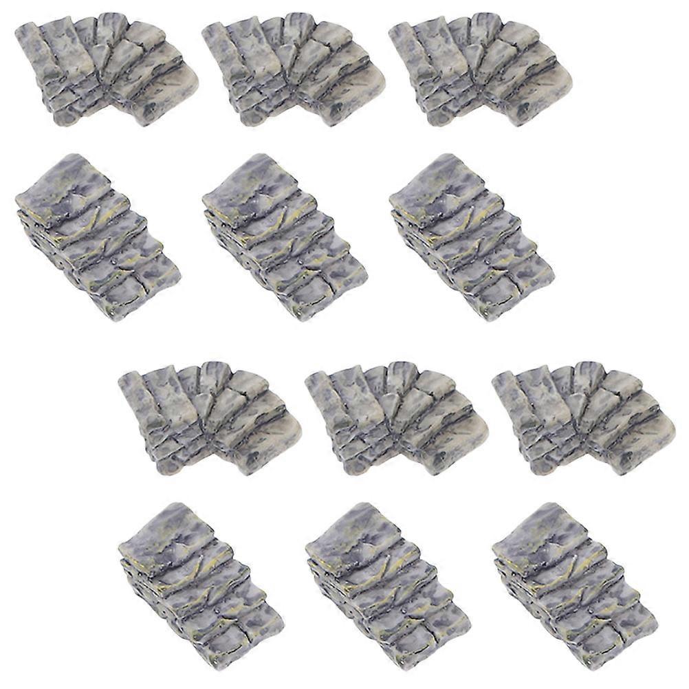 Mini Stone Steps Resin Accessory for Decor Doll House 36Pcs Set