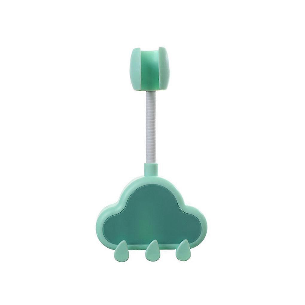 Shower Holder with Hooks Wall Mount Bathroom Bracket Replacement Punch Free Waterproof Nozzle Base Fixed Accessory