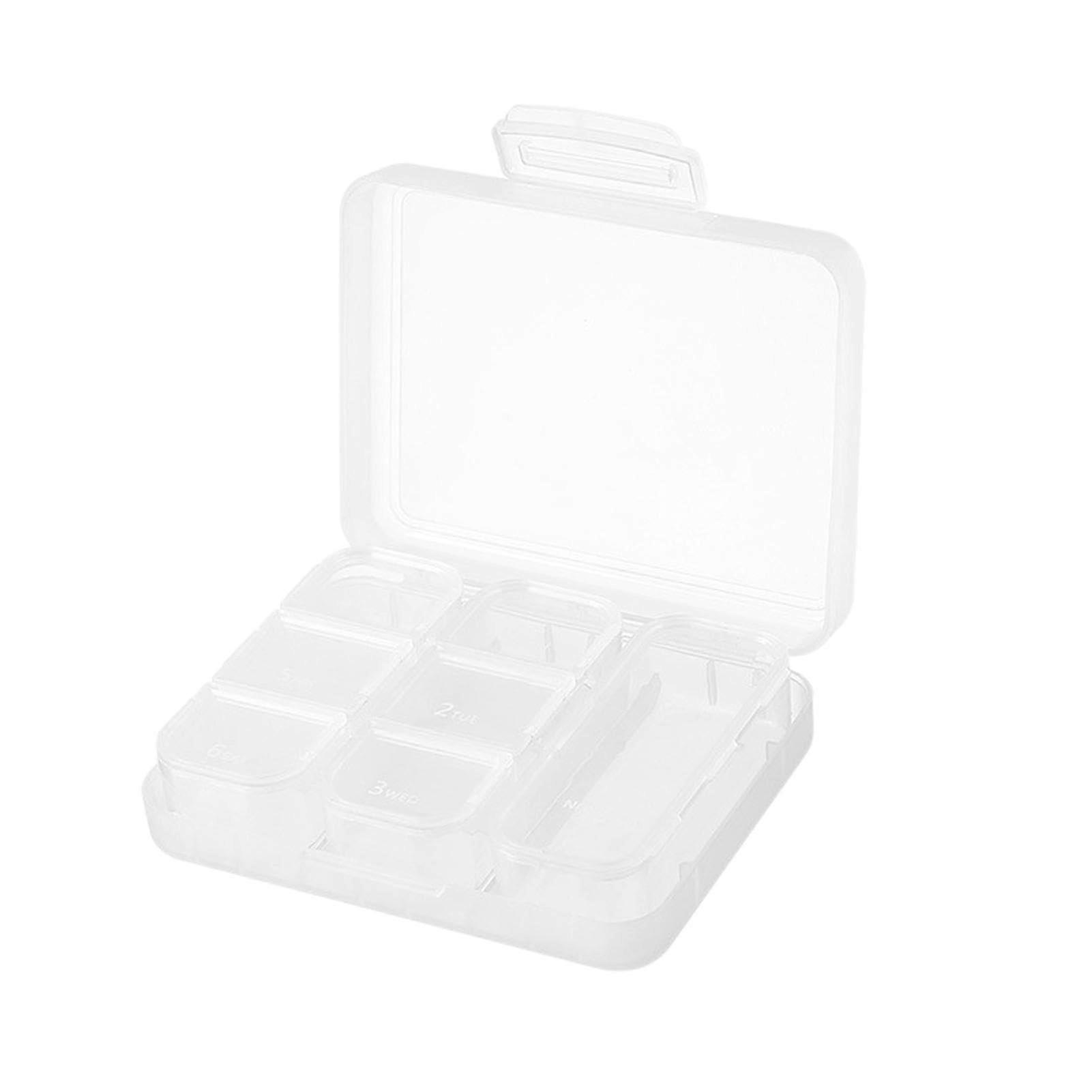 Weekly Pill Box 7 Day Pill Organizer Portable Medicine Planner White Pill Box With Large Compartments