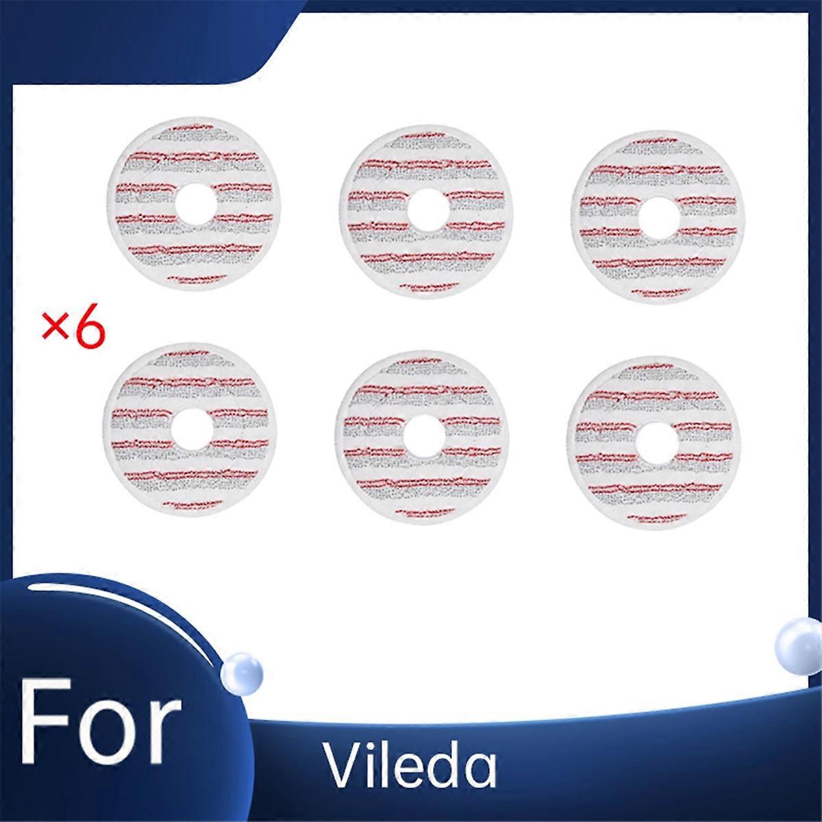 6 Pcs Mop Replacement for Clean Refills Washable Head Mop for Cleaning Floor Red