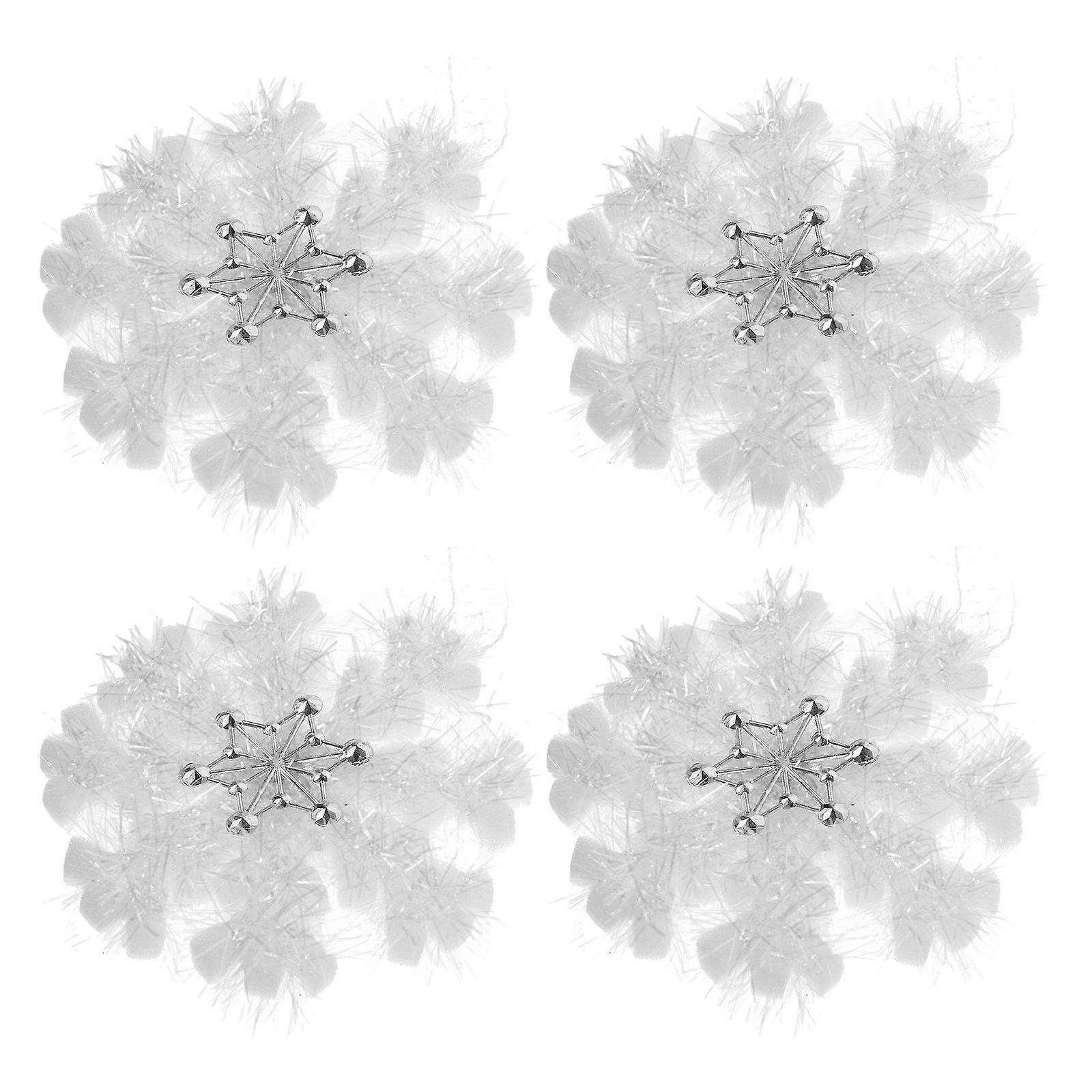 Winter Snowflake Decorations for Indoor Holiday Use 32Pcs White