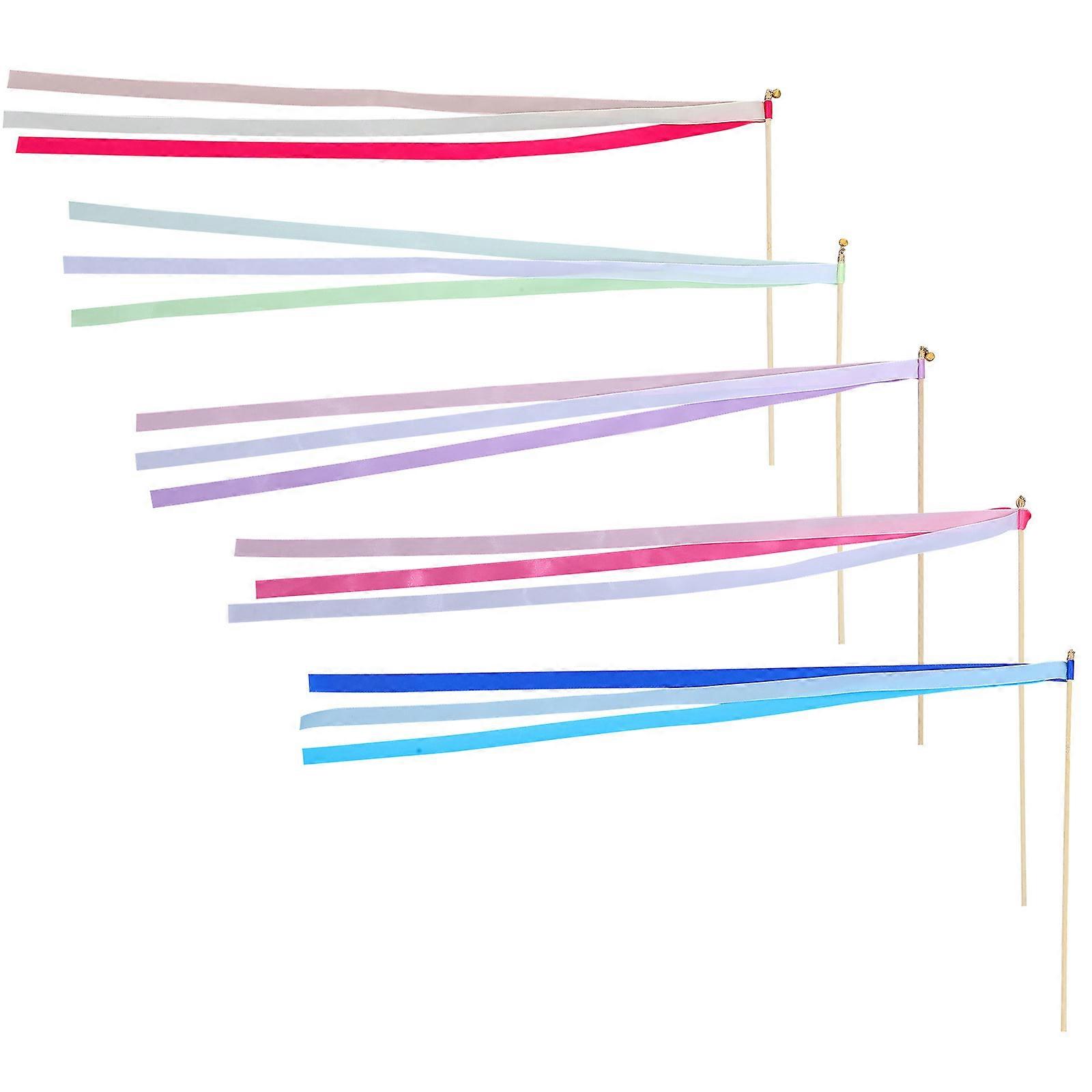 Wand Ribbon Stick for Wedding Party Decor 10Pcs Streamers