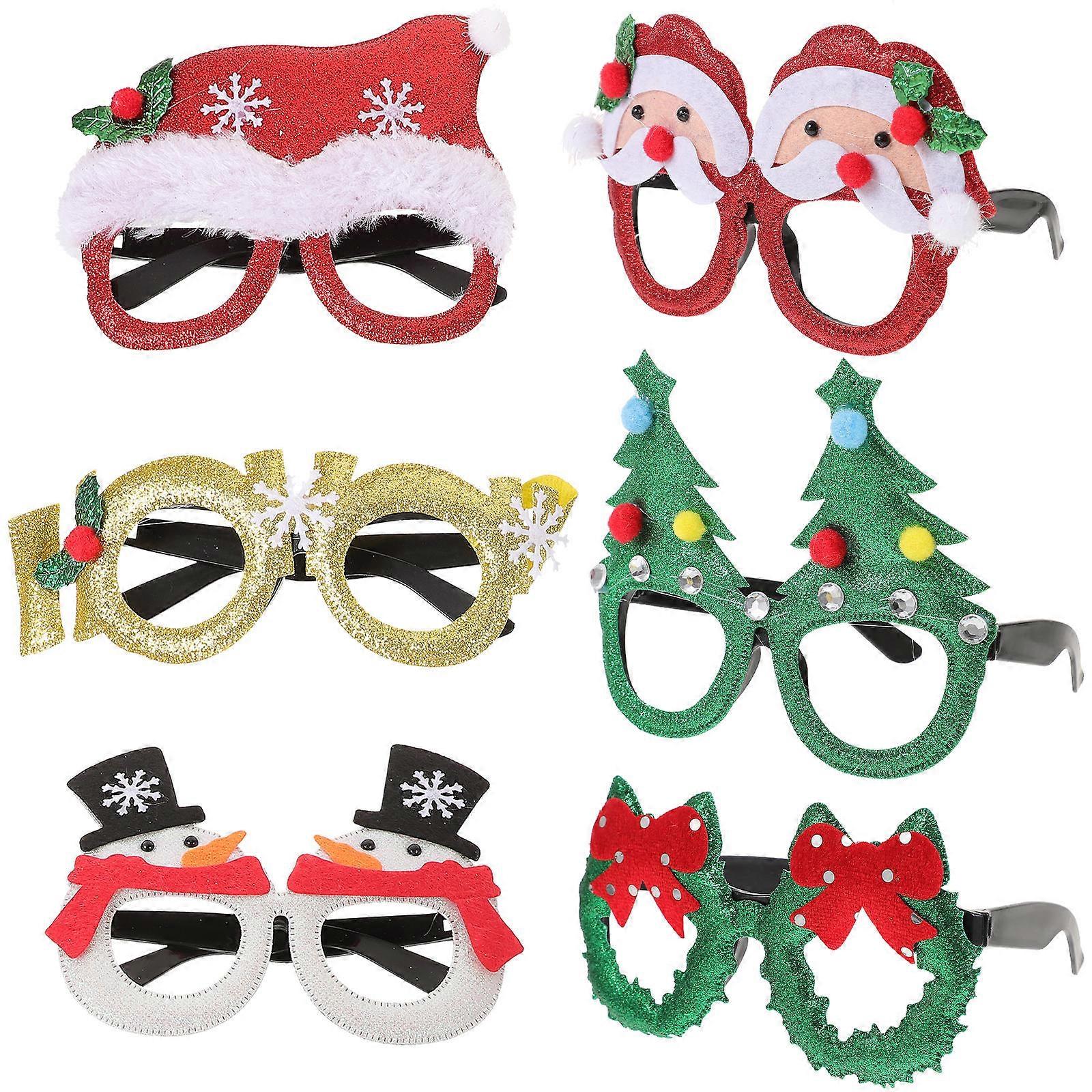 Novelty Glasses for Children Assorted Color Plastic Decorative 6Set