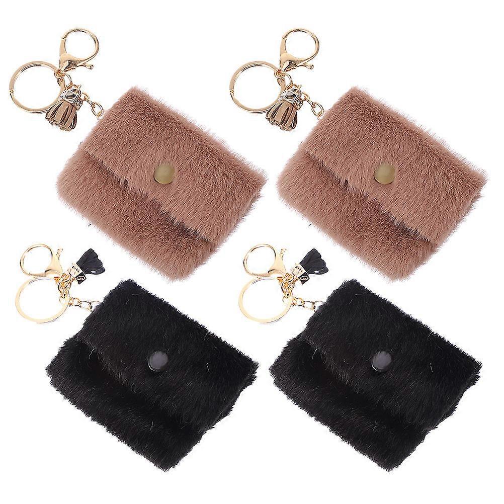 Coin Purse Mini Wallet for Storage 12Pcs Small Wallet with Keychain