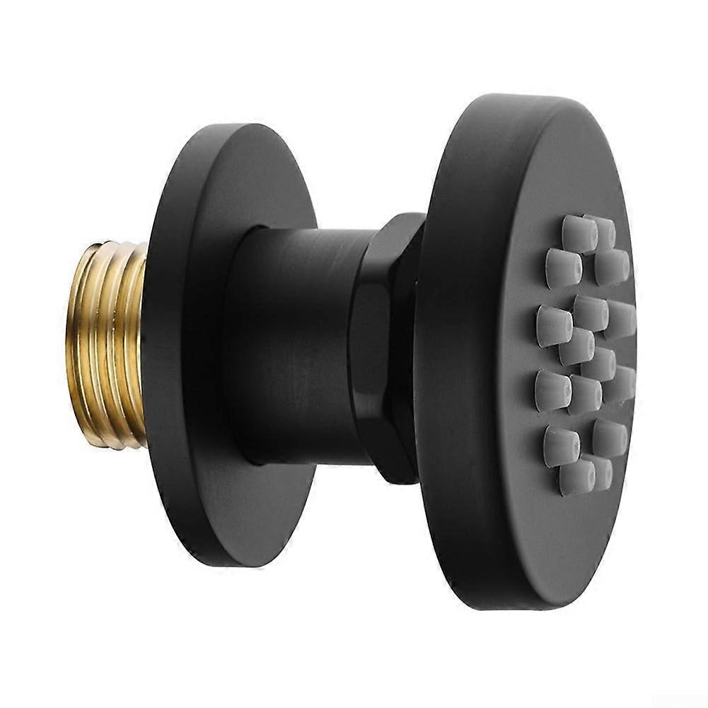 2 Inch Shower Body Jet Round Shower, Adjustable Spray Massage Nozzle, Rotatable Side Spray, Black Spa Sprayer