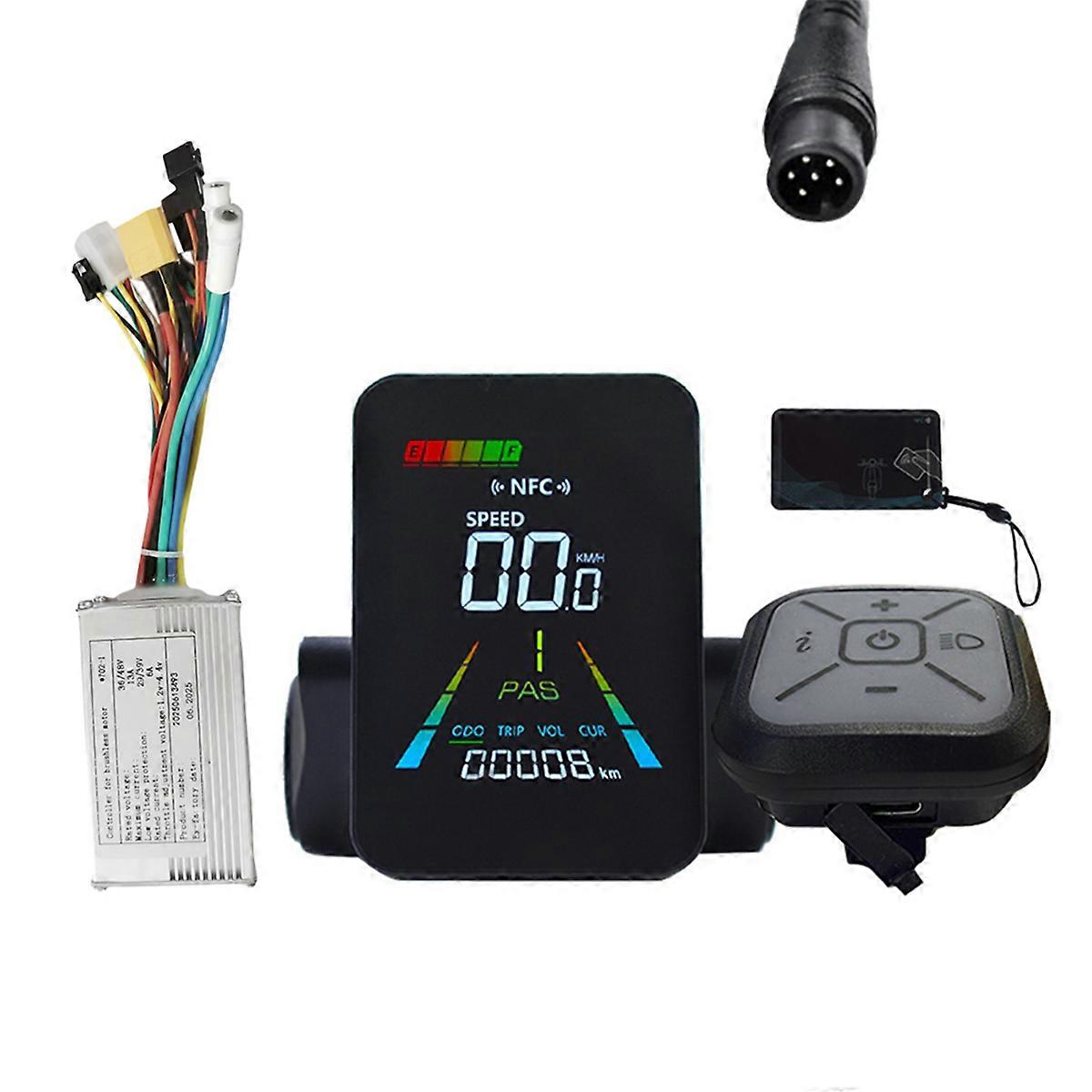 F3 E-Bike NFC LCD Display E-Scooter NFC Color Speedometer 6PIN
