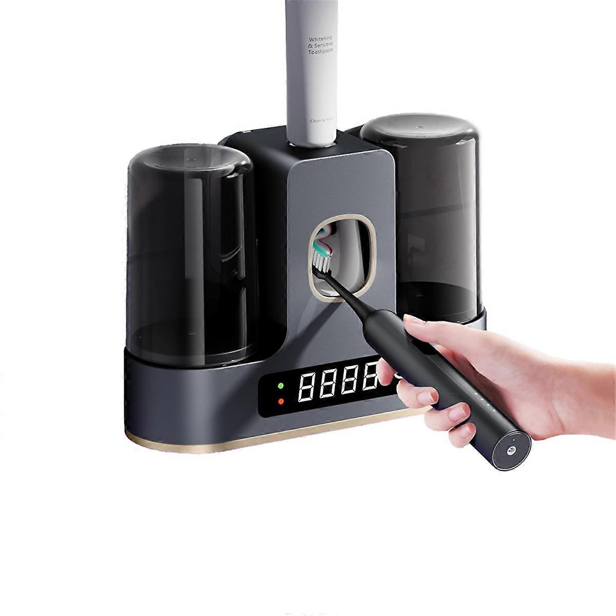 Toothbrush Holders for Bathrooms with Air-Drying,Toothbrush Holder with Smart Countdown LED Screen,